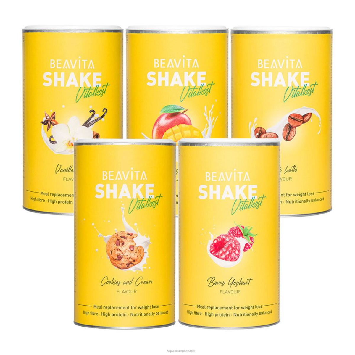 Trova Offerte di beavita shake vitalkost set 5x500 g polvere e compra online