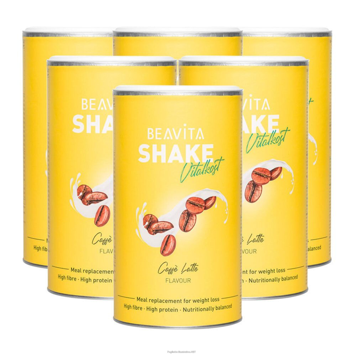 Trova Offerte di beavita vitalcost shake caffè latte set da 6 6x572 g polvere e compra online
