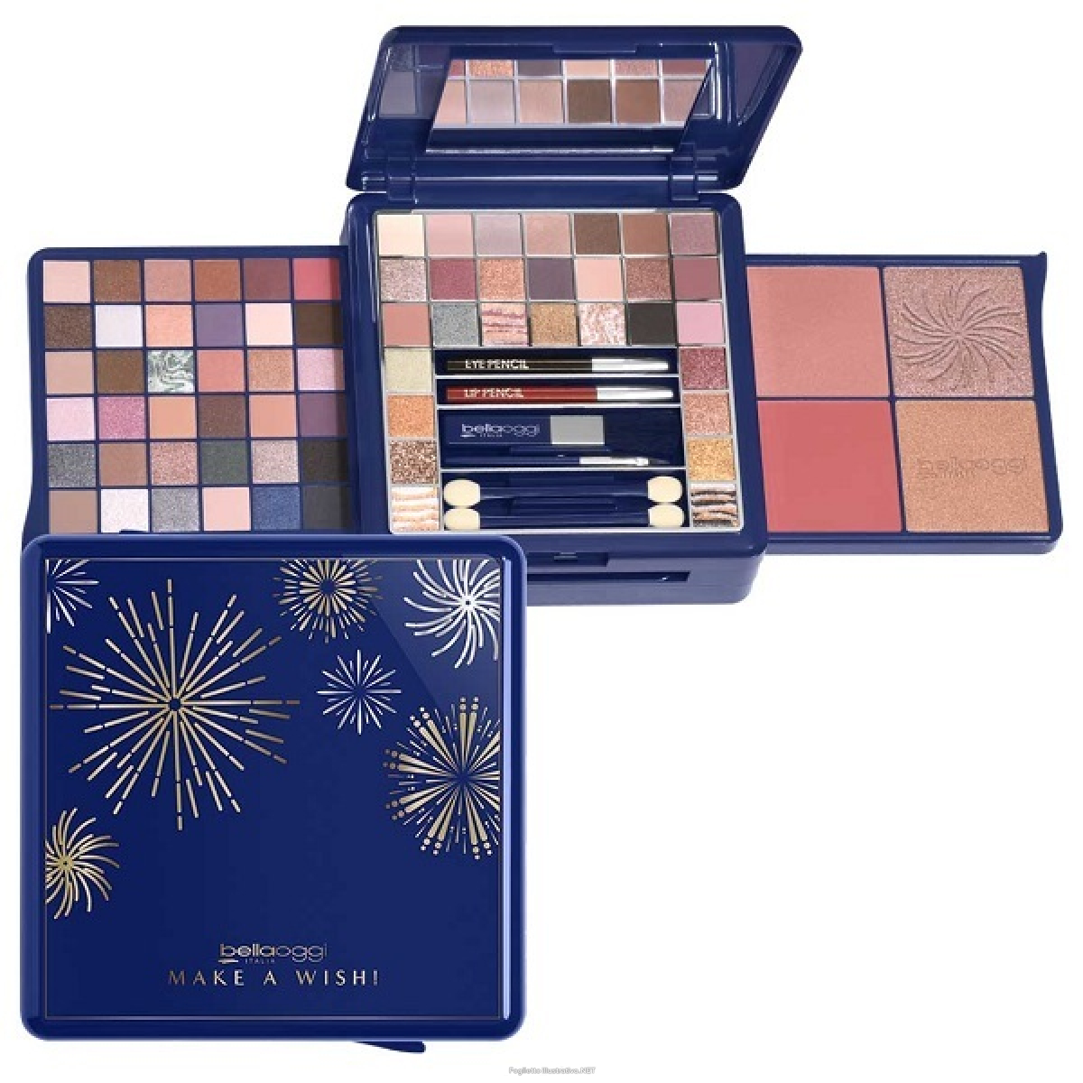 Trova Offerte di bellaoggi make a wish beauty kit successo 65 ombretti + 4 highlighter e compra online