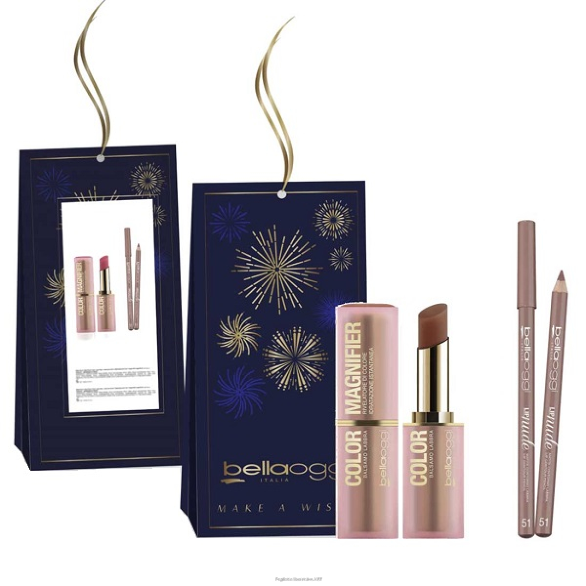 Trova Offerte di bellaoggi make a wish mini kit lip nude 52 + color magnifier 4 e compra online