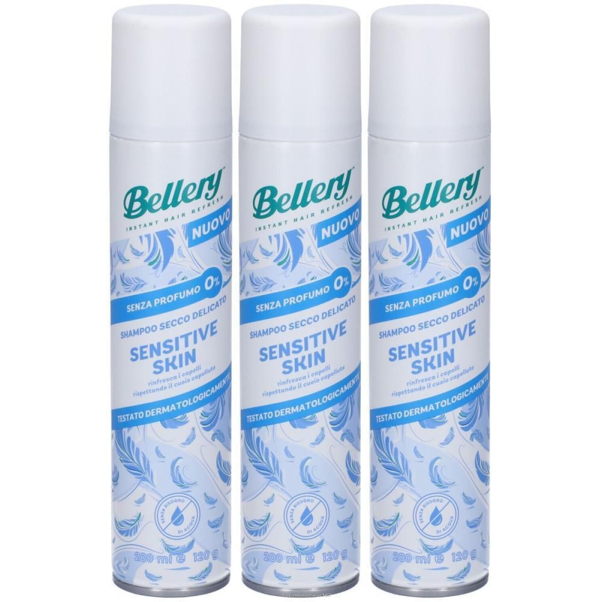 Trova Offerte di bellery sensitive skin shampoo secco 3x200 ml e compra online