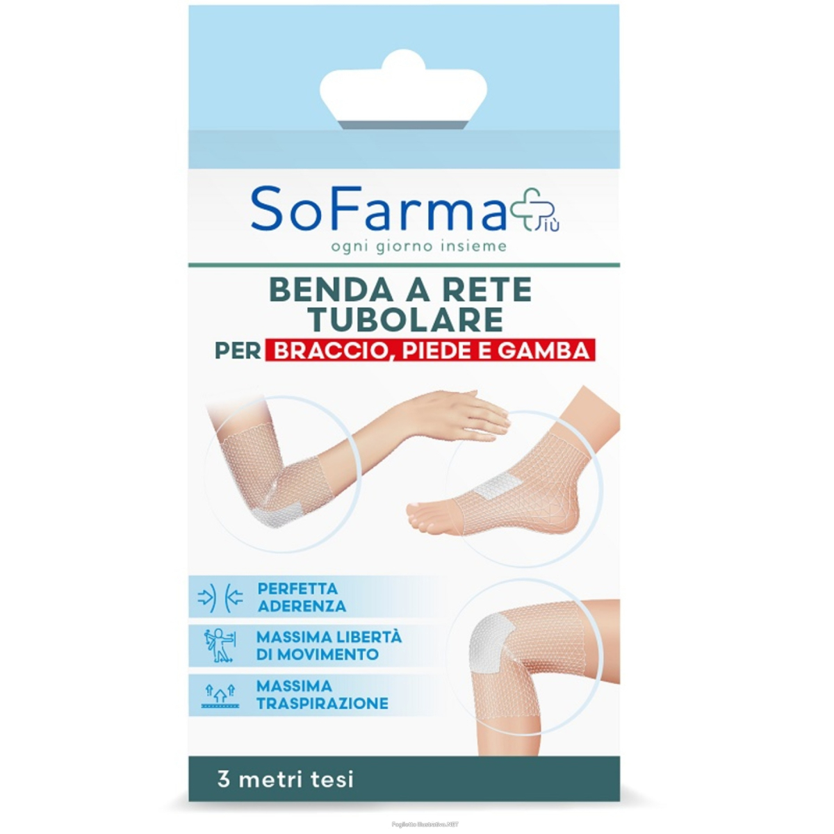 Trova Offerte di benda a rete tubolare sofarmapiu' per braccio piede e gamba  3 metri tesi e compra online