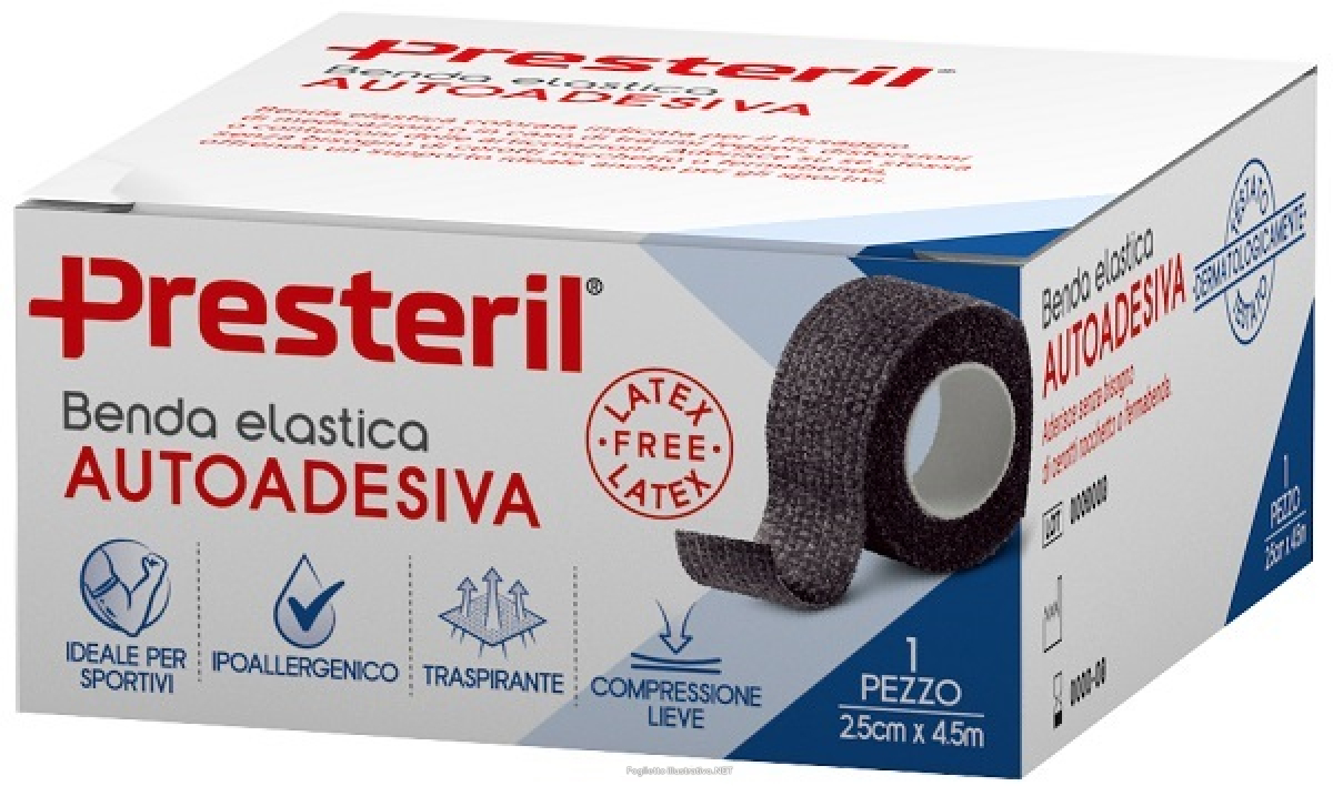 Trova Offerte di benda elastica autoadesiva latex free presteril cm 2,5x4,5 m tesi nero e compra online
