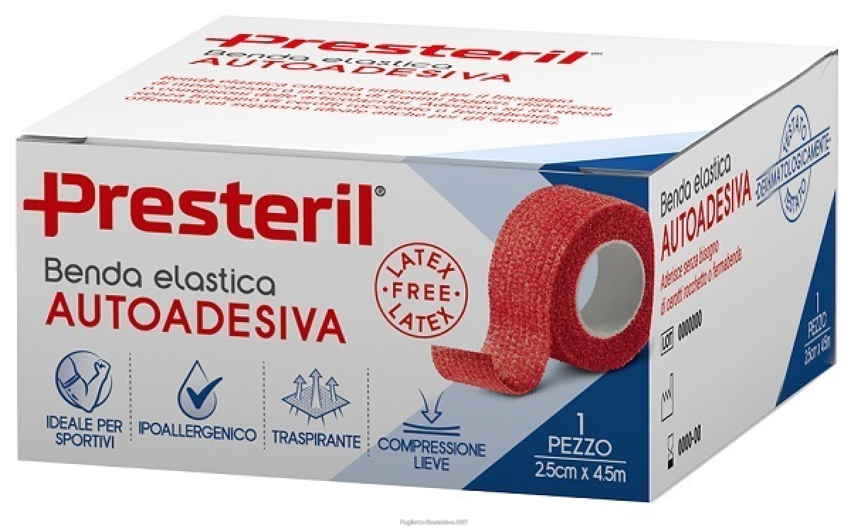 Trova Offerte di benda elastica autoadesiva latex free presteril cm 2,5x4,5 m tesi rosso e compra online