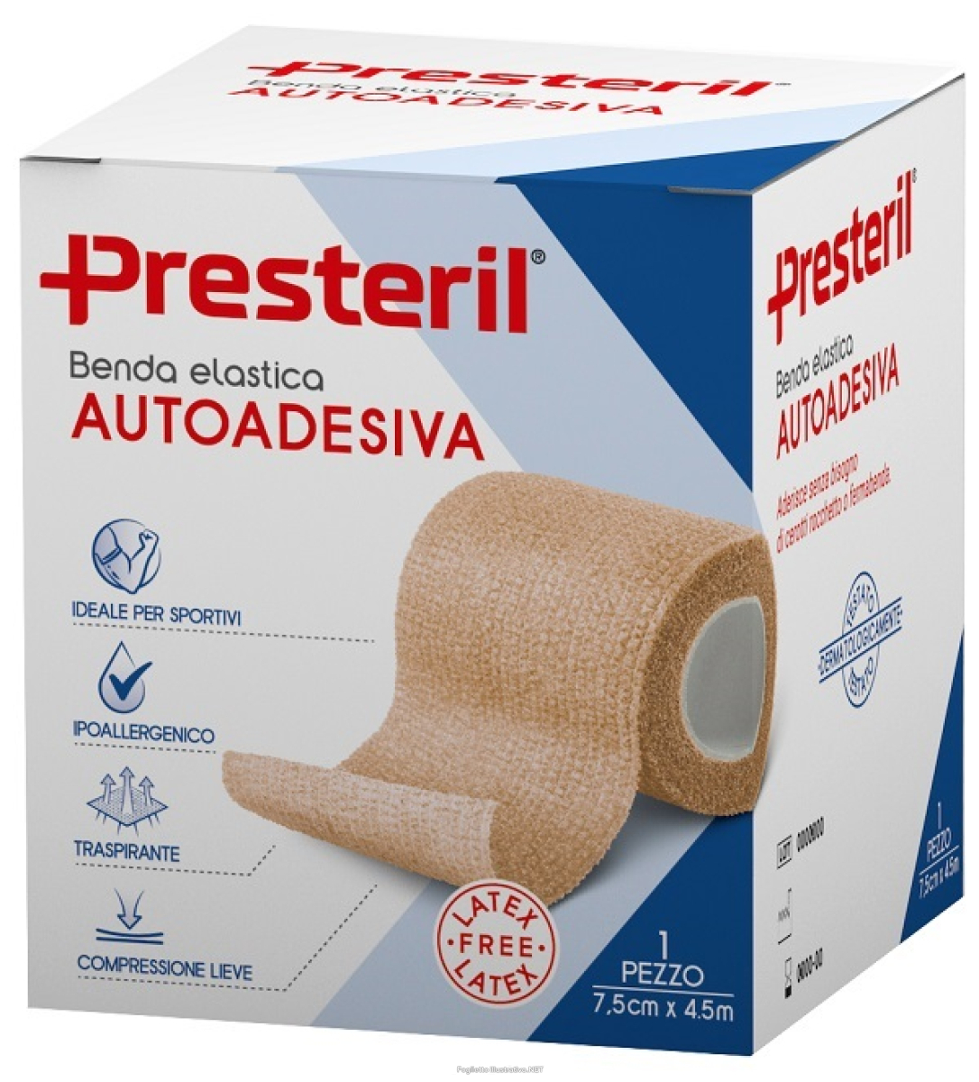 Trova Offerte di benda elastica autoadesiva latex free presteril cm 7,5x4,5 m tesi skin e compra online