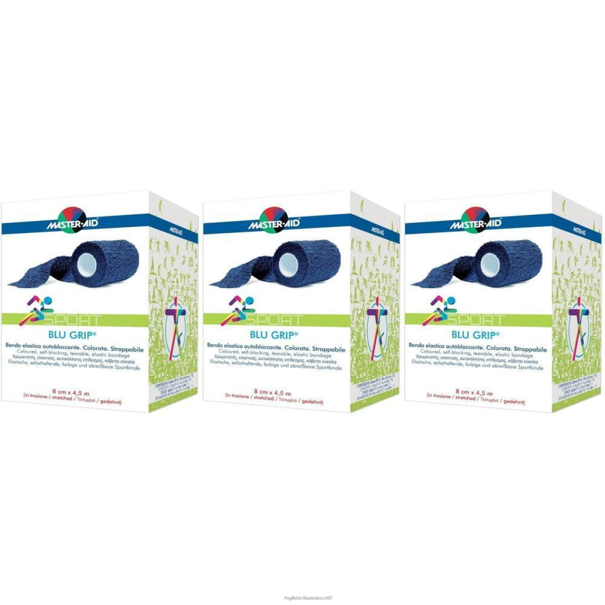 Trova Offerte di benda elastica autobloccante master-aid blugrip 8x4,5 3x1 pz bendaggio e compra online