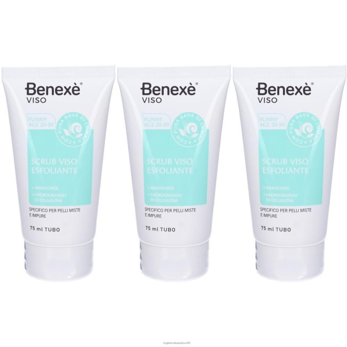 Trova Offerte di benexé viso funny age 20-30 scrub esfoliante 3x75 ml e compra online