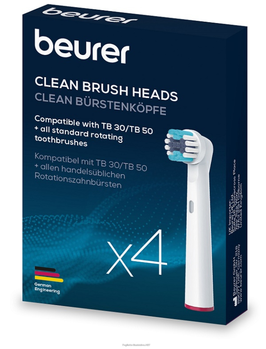 Trova Offerte di beurer tb clean brush testine di ricambio per spazzolini elettrici 4 pezzi e compra online