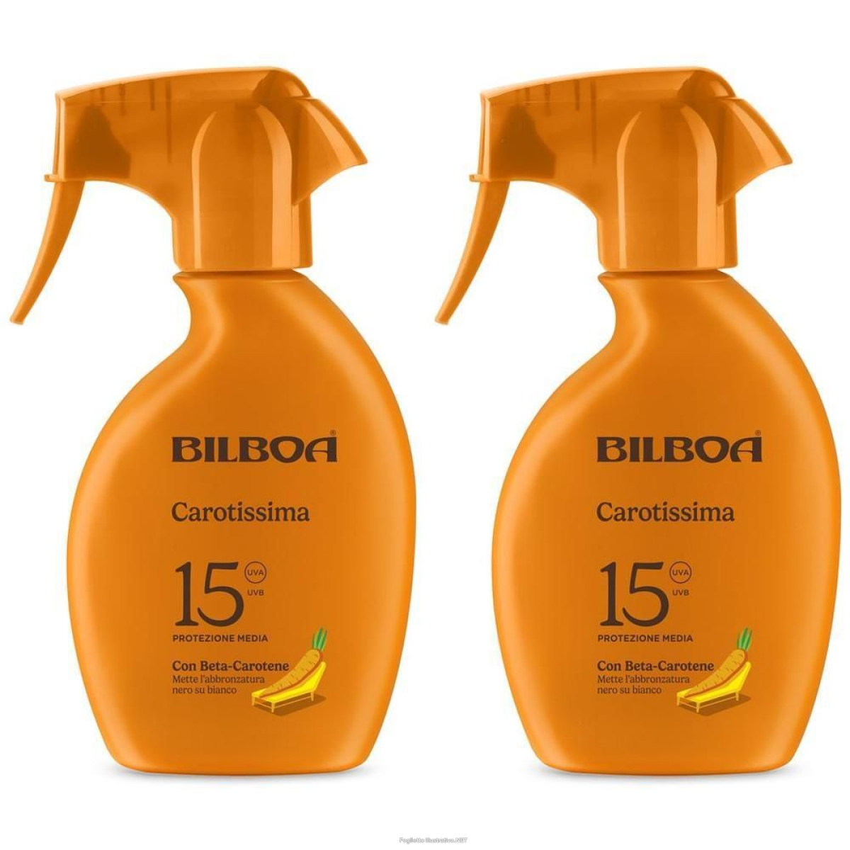 Trova Offerte di bilboa carotissima crema solare trigger spf 15 con beta carotene 2x250 e compra online