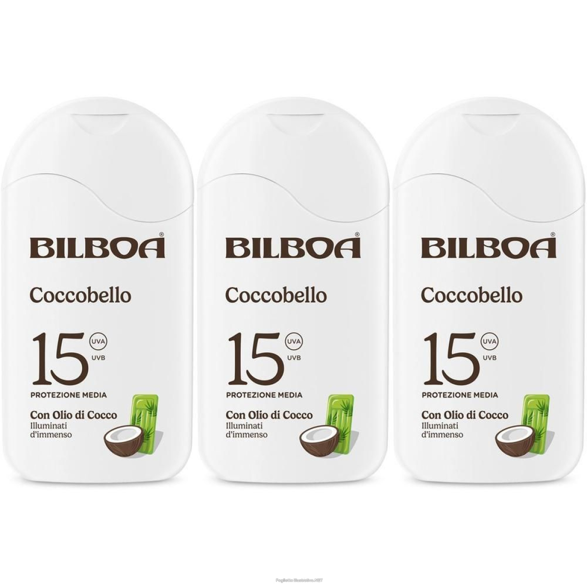 Trova Offerte di bilboa coccobello latte solare spf 15 con olio di cocco 3x200 ml e compra online