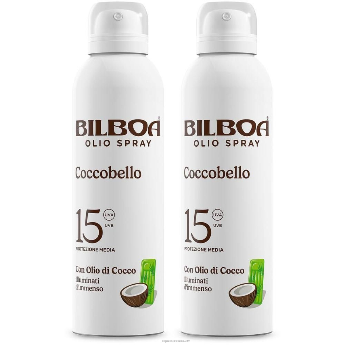 Trova Offerte di bilboa coccobello spray solare spf 15 con olio di cocco 2x150 ml e compra online