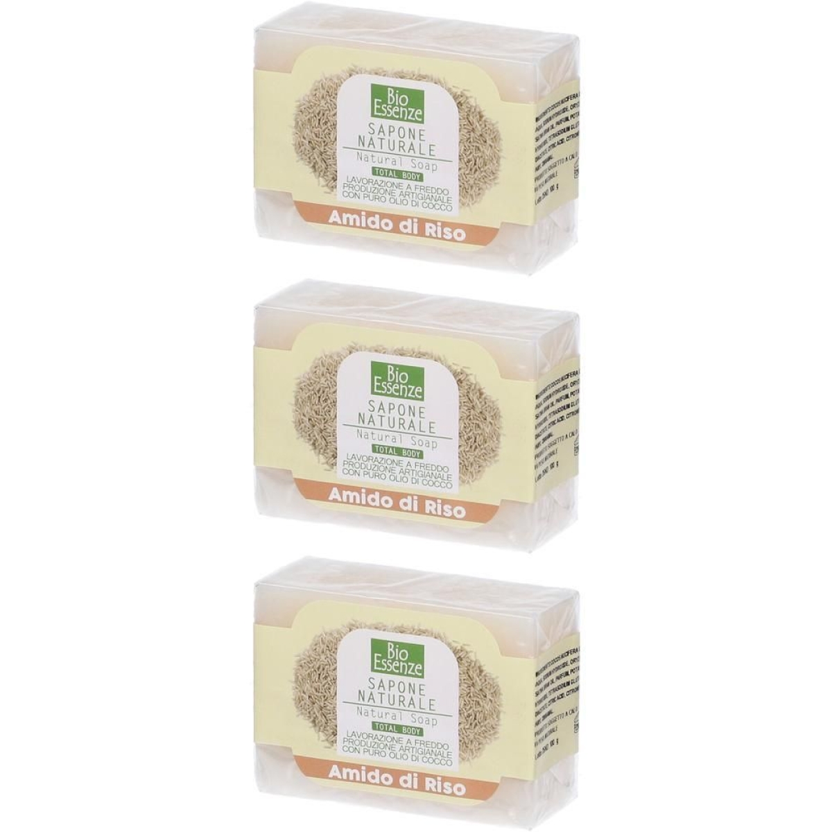 Trova Offerte di Bio essenze sapone naturale amido di riso 3x100 g e compra online