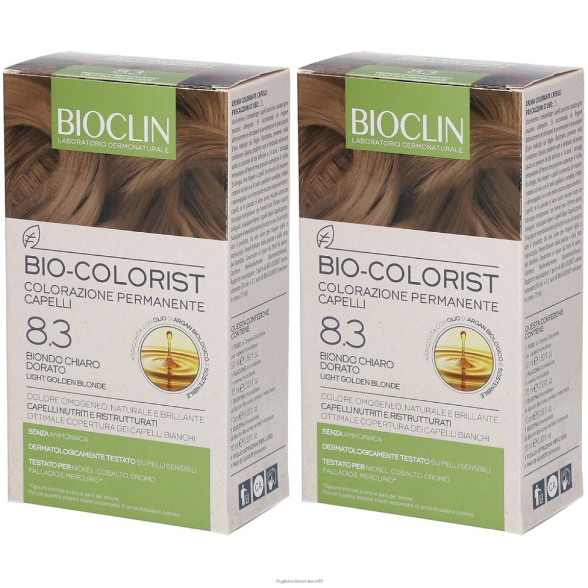 Trova Offerte di bioclin bio-colorist 8.3 biondo chiaro dorato set da 2 2x1 pz lozione e compra online