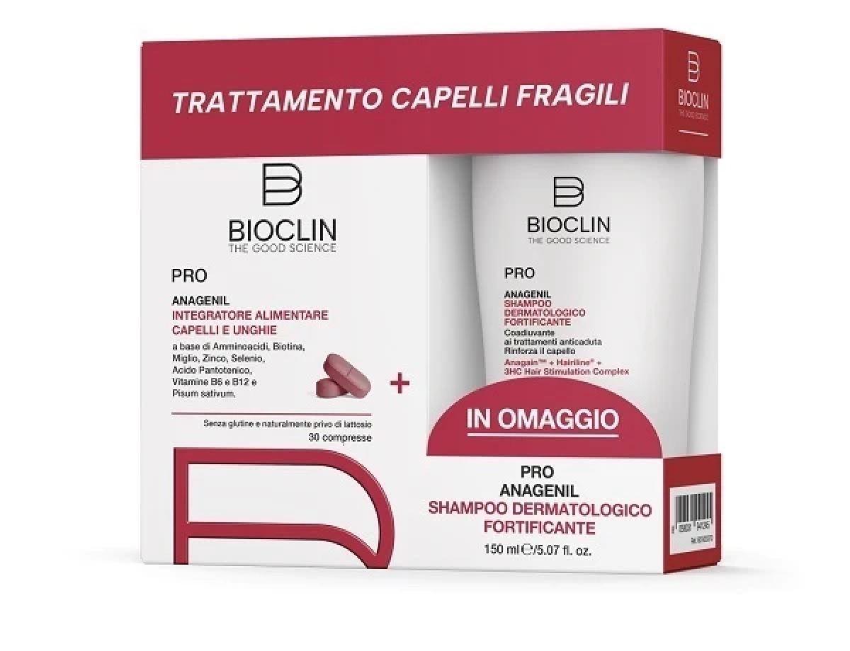 Trova Offerte di bioclin - pro integratore e shampoo anticaduta trattamento confezione 30 compresse + 150 ml e compra online
