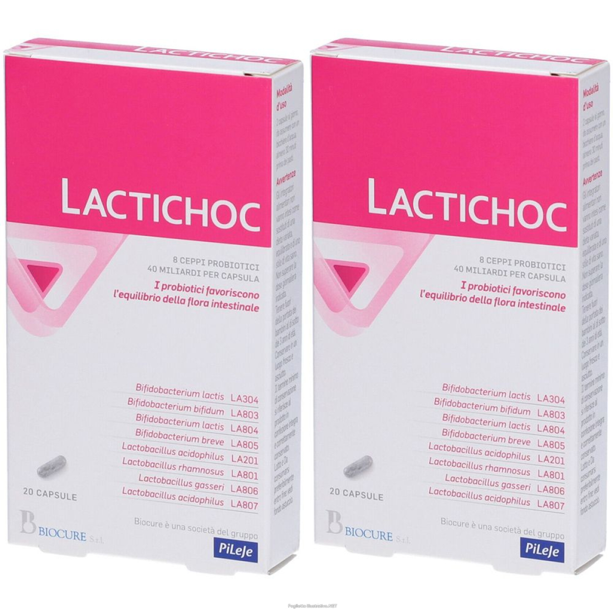 Trova Offerte di biocure lactichoc capsule set da 2 2x20 pz e compra online