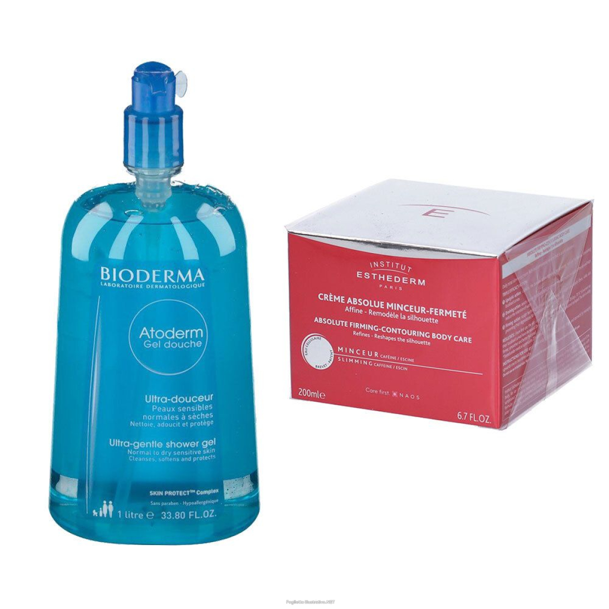 Trova Offerte di bioderma atoderm gel doccia + institut esthederm crema corpo tonifican e compra online