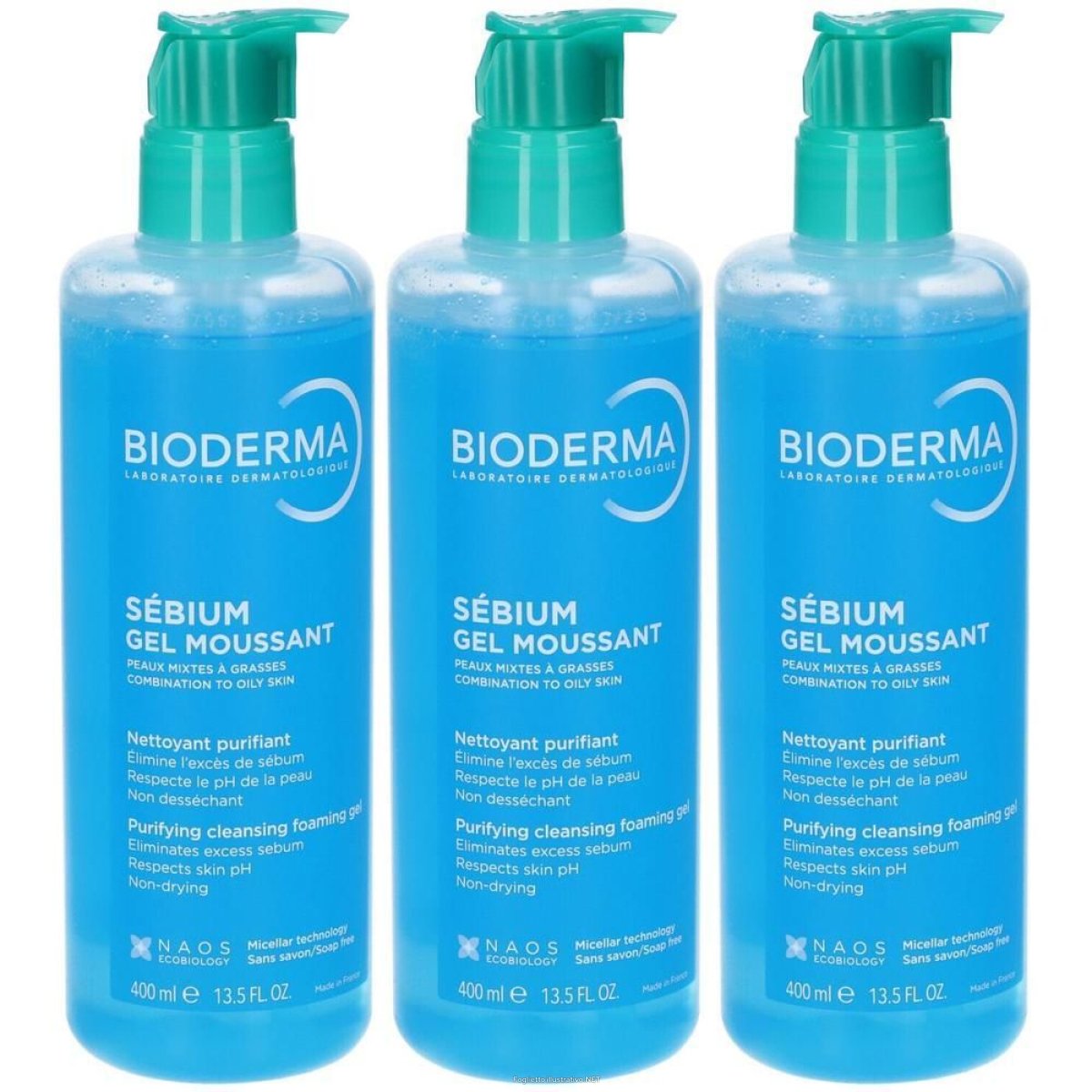 Trova Offerte di bioderma gel viso detergente purificante 3x400 ml e compra online