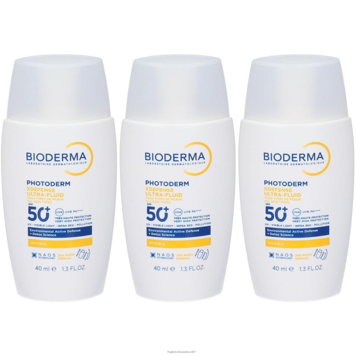 Trova Offerte di bioderma photoderm xdefense ultra-fluid spf50+ invisibile 3x40 ml e compra online