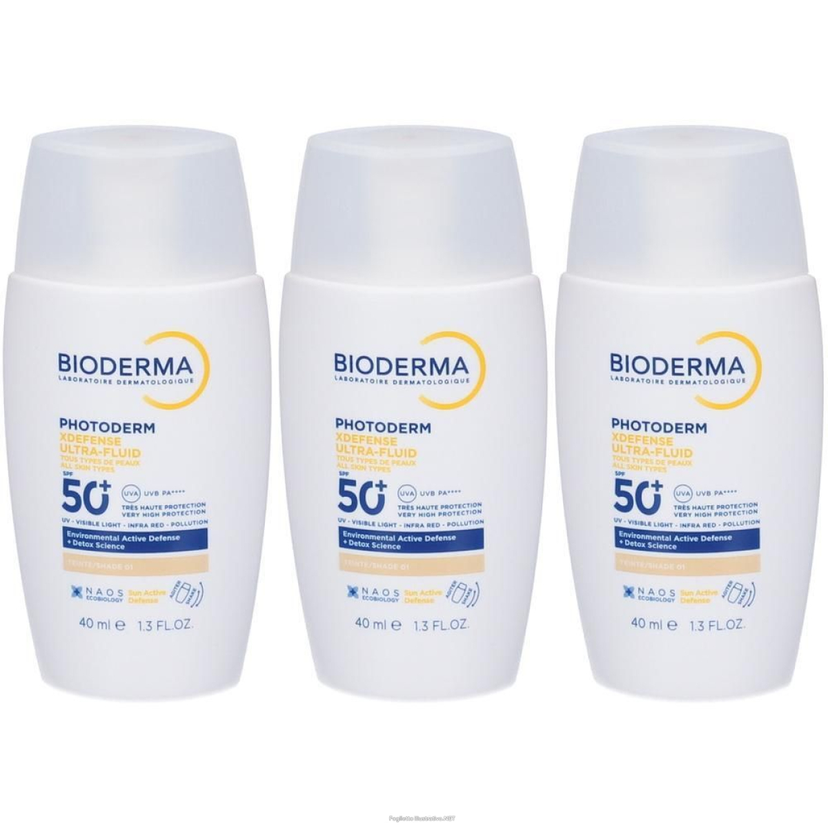 Trova Offerte di bioderma photoderm xdefense ultra-fluid spf50+ tonalità 01 3x40 ml e compra online