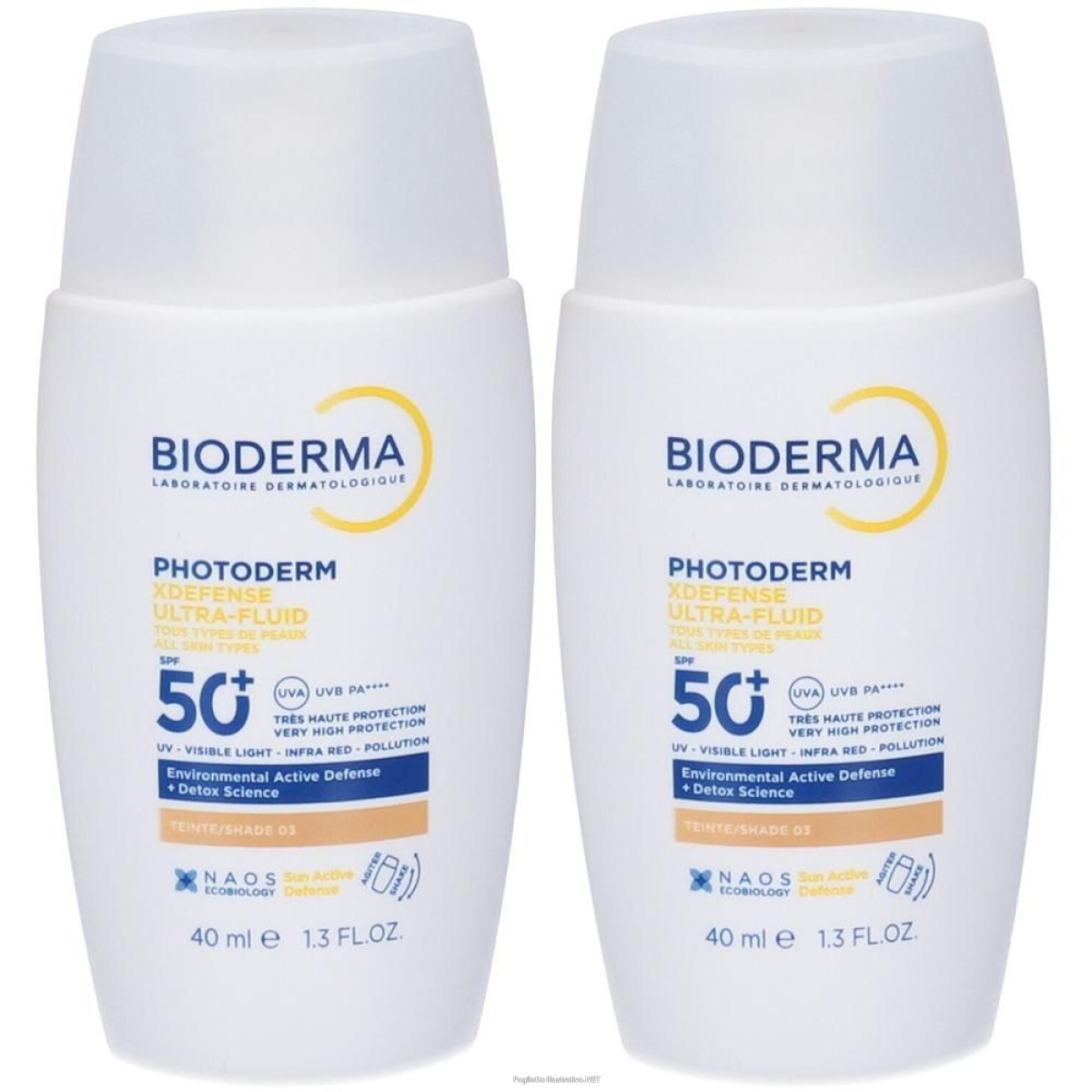 Trova Offerte di bioderma photoderm xdefense ultra-fluid spf50+ tonalità 03 2x40 ml e compra online