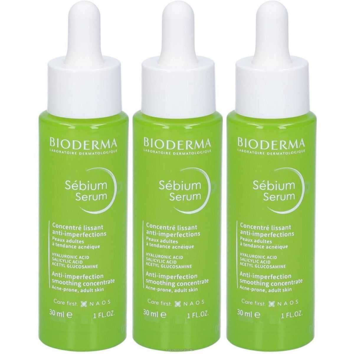 Trova Offerte di bioderma sebium serum siero pelle acneica età adulta 3x30 ml e compra online