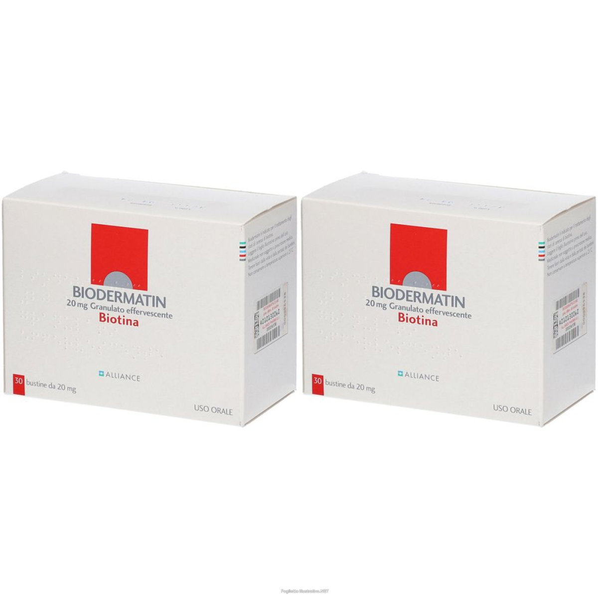 Trova Offerte di biodermatin 20 mg granulato effervescente set da 2 2x30 pz bustina e compra online