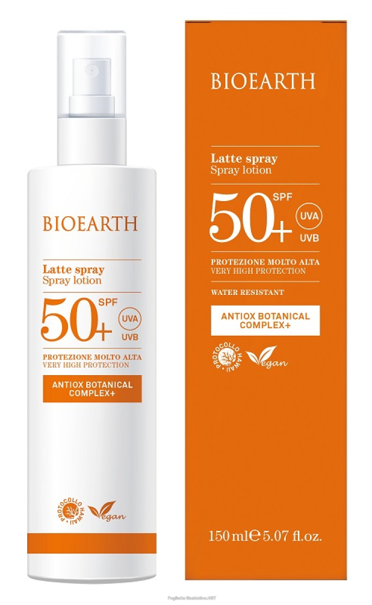 Trova Offerte di bioearth latte spray spf 50+ 150ml e compra online