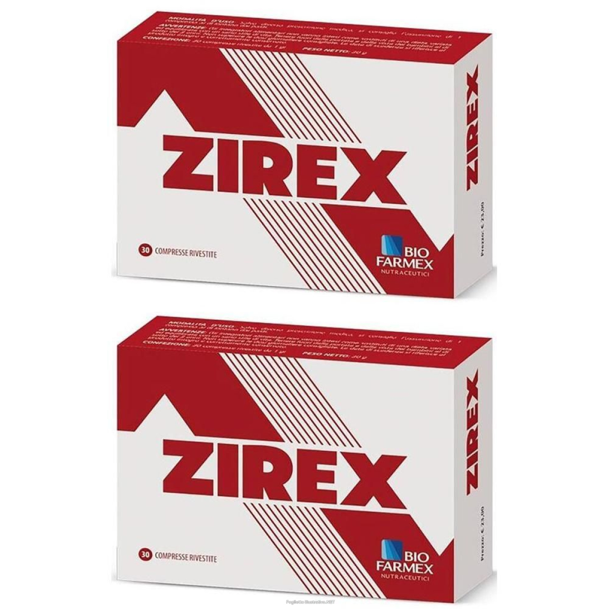 Trova Offerte di biofarmex zirex compresse rivestite 2x30 pz rivestite con fi e compra online