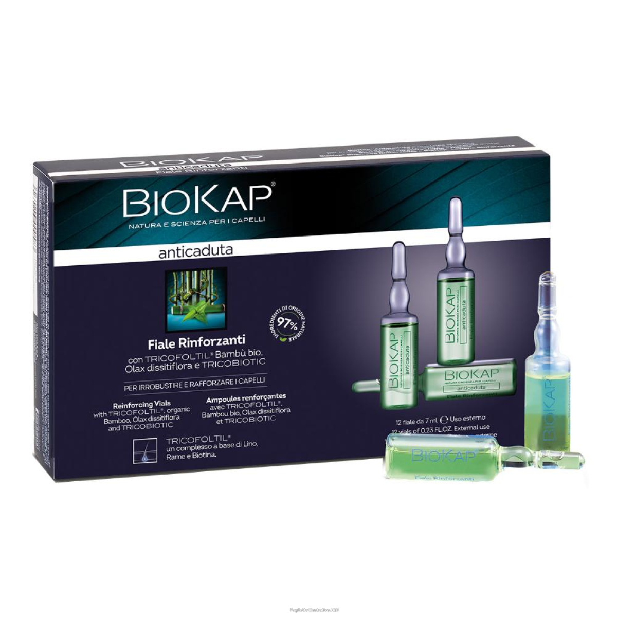 Trova Offerte di biokap anticaduta rinforzante tricobiotic 12 fiale da 7 ml e compra online