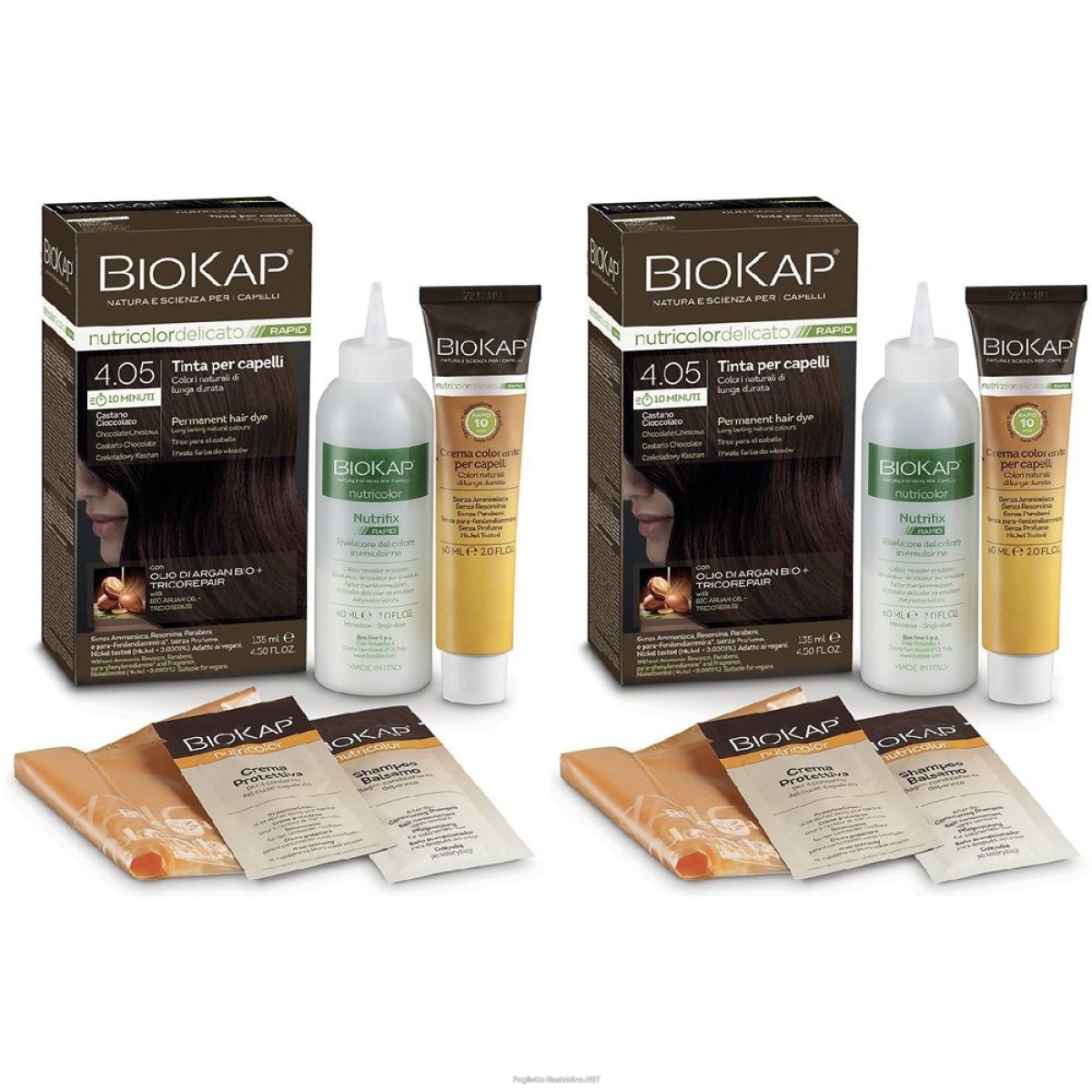 Trova Offerte di biokap nutricolor delicato rapid 4,05 castano cioccolato 135 ml set da e compra online