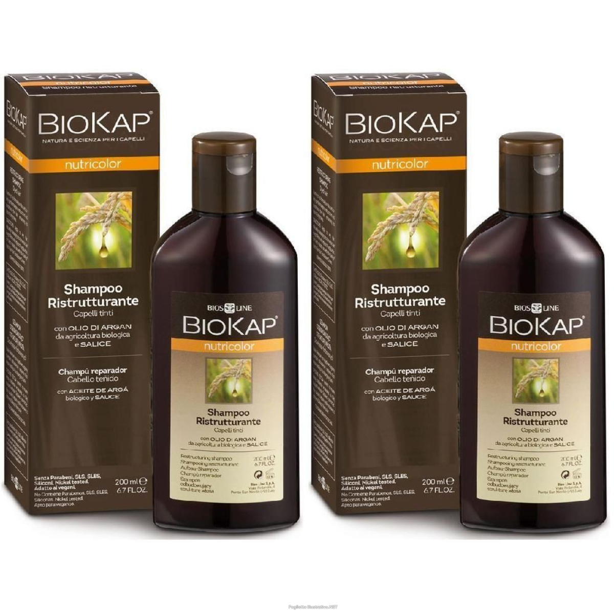Trova Offerte di biokap nutricolor shampoo ristrutturante 200 ml 2x200 ml e compra online