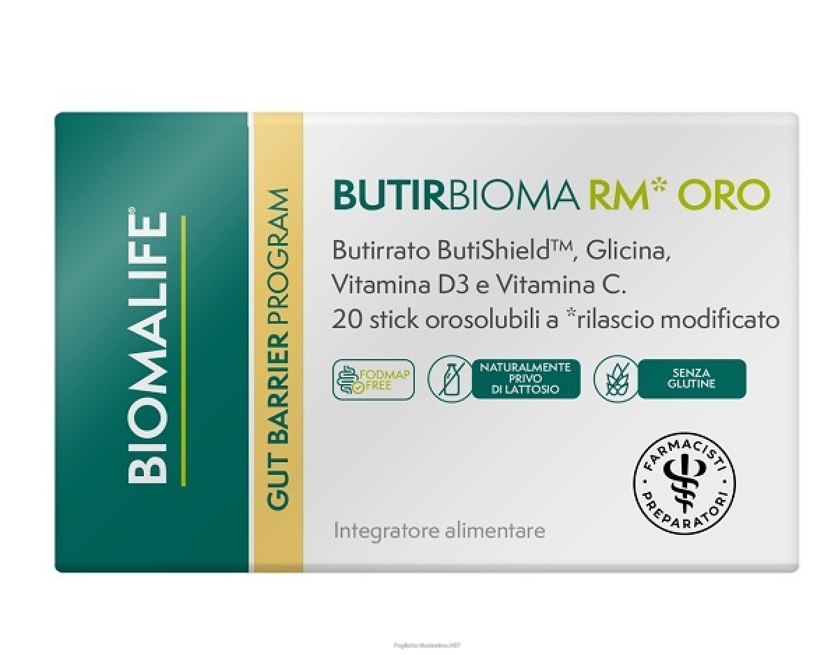 Trova Offerte di biomalife butirbioma rm oro 20 stick orosolubili senza edulcoranti senza zuccheri aggiunti senza glutine naturalmente privo di lattosio e compra online