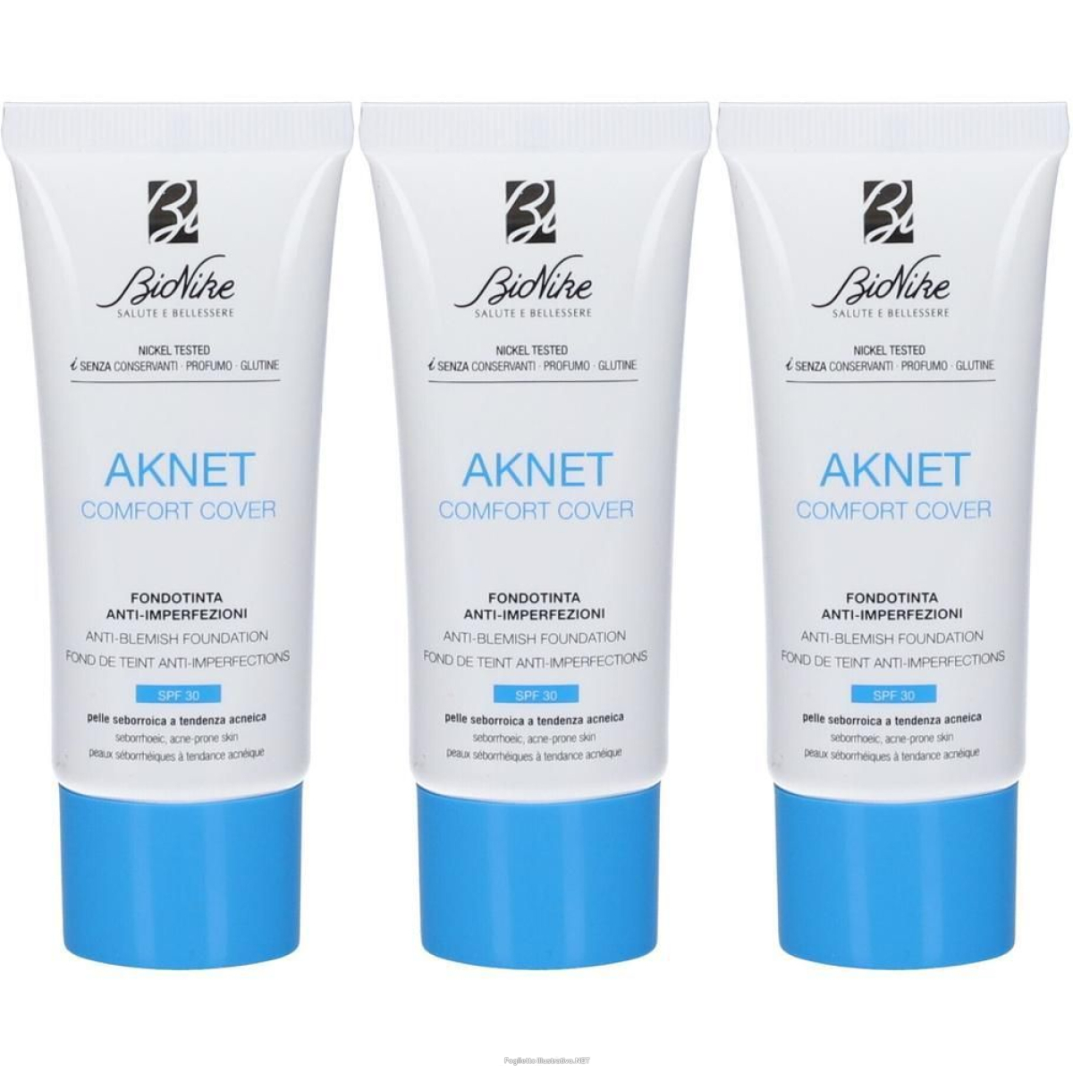 Trova Offerte di bionike aknet comfort cover 102 sable 3x30 ml e compra online