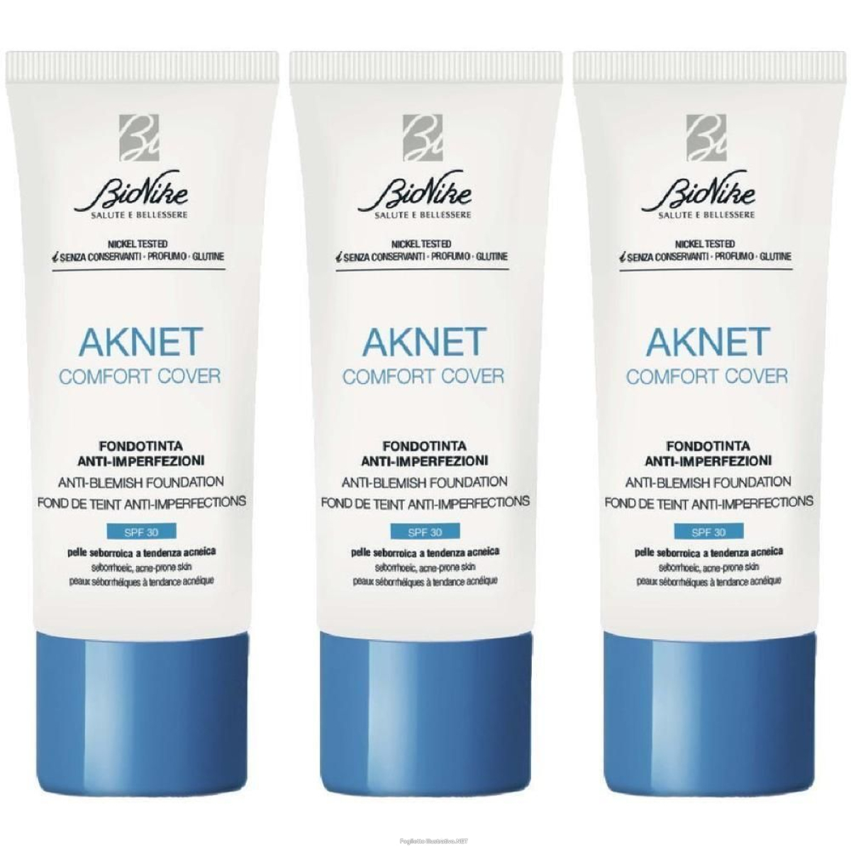 Trova Offerte di bionike aknet comfort cover 104 biscuit 3x30 ml e compra online