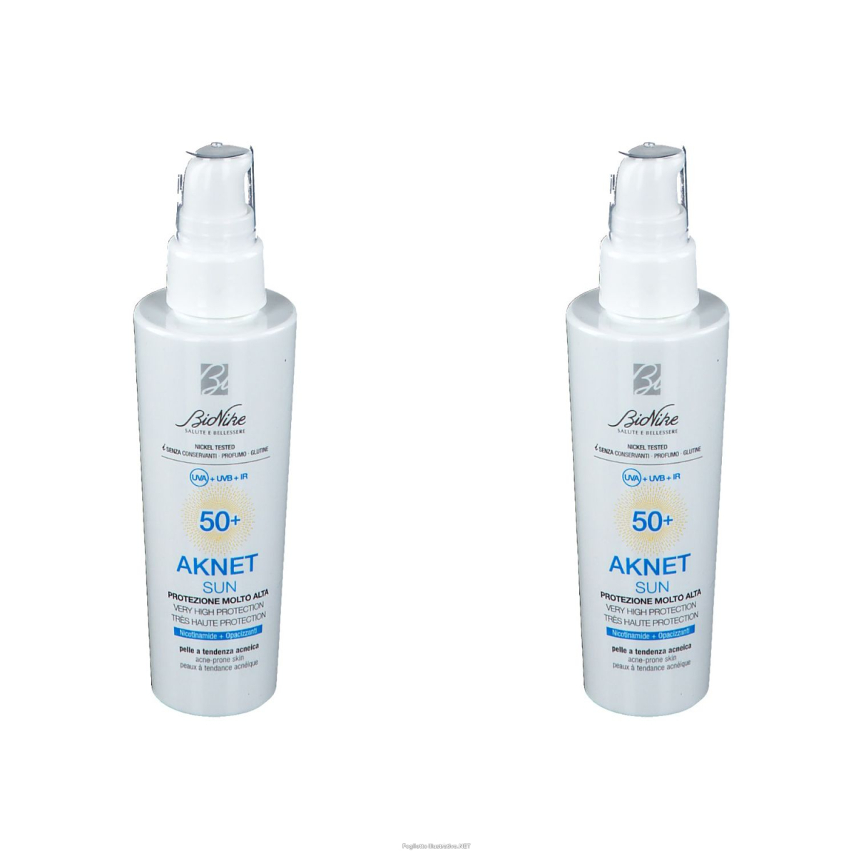 Trova Offerte di bionike aknet sun 50+ set da 2 2x50 ml spray e compra online