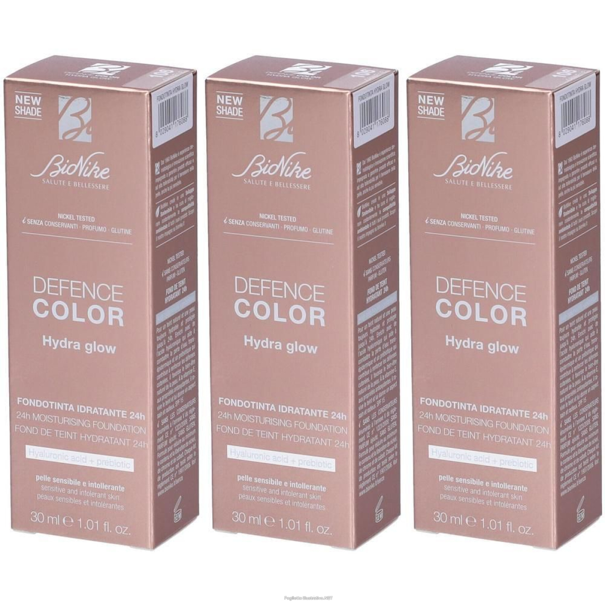 Trova Offerte di bionike defence color hydra glow fondotinta idratante 24h colore 106 c e compra online