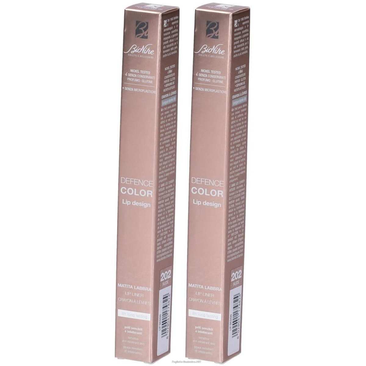 Trova Offerte di bionike defence color lip design matita labbra colore 202 nude 2x1 st e compra online