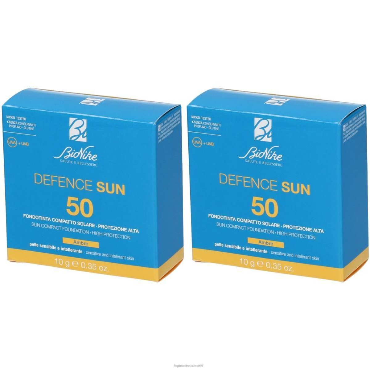 Trova Offerte di bionike defence sun 50 fondotinta compatto tonalitá n1 ambra 2x10 g e compra online