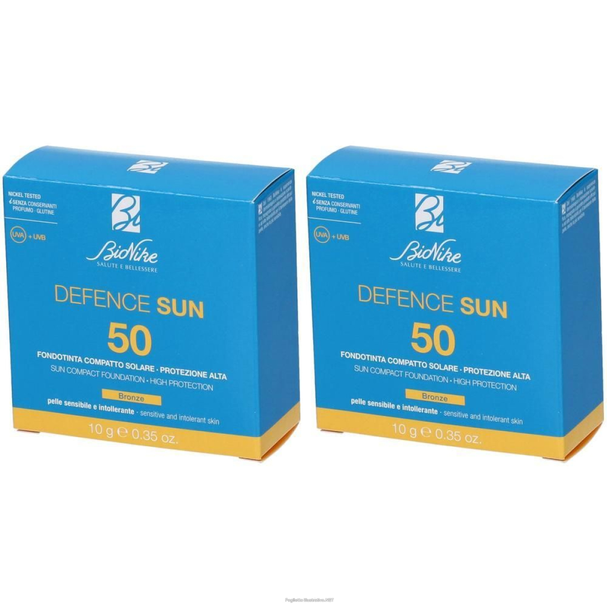 Trova Offerte di bionike defence sun 50 fondotinta compatto tonalitá n2 bronzo 2x10 g e compra online