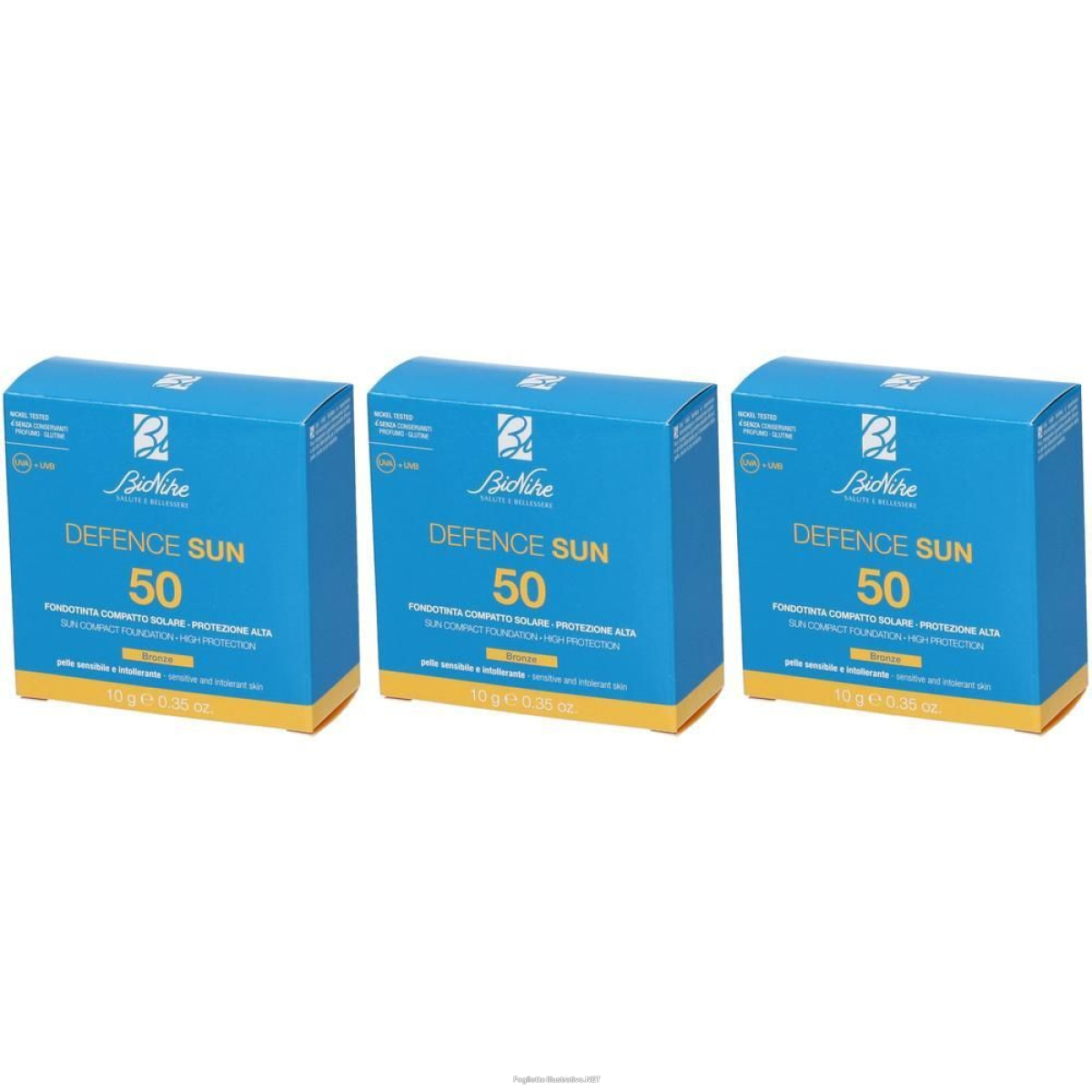 Trova Offerte di bionike defence sun 50 fondotinta compatto tonalitá n2 bronzo 3x10 g e compra online