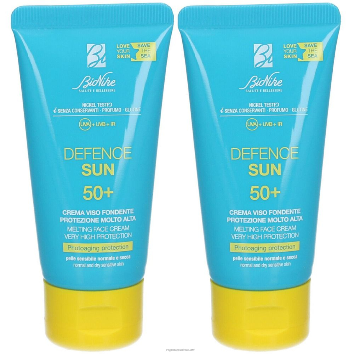 Trova Offerte di bionike defence sun crema viso fondente spf 50+ set da 2 2x50 ml e compra online