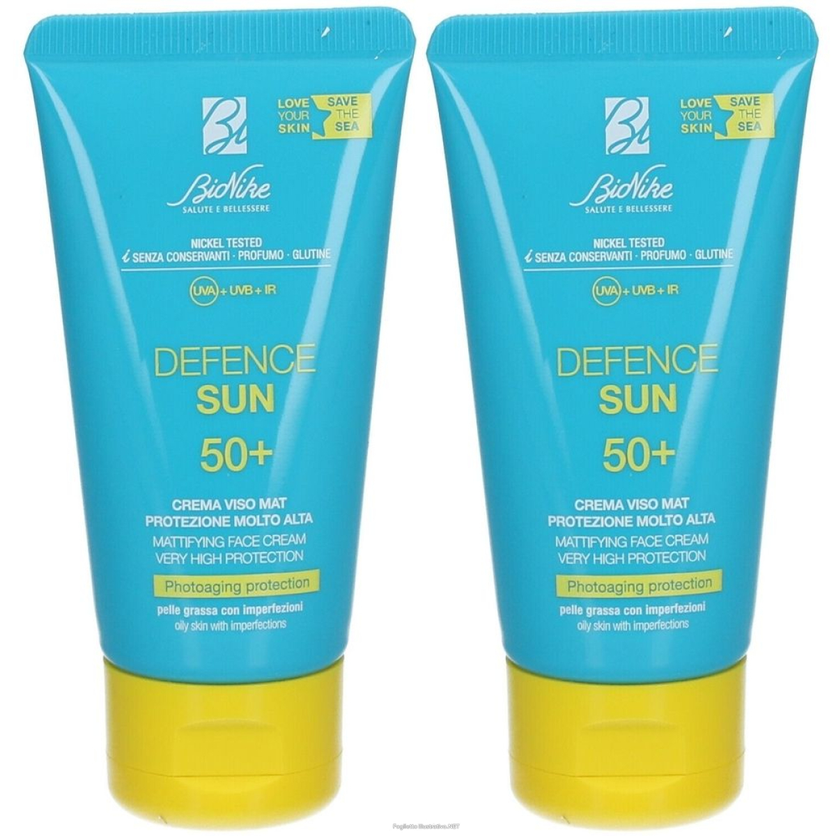 Trova Offerte di bionike defence sun crema viso mat spf 50+ set da 2 2x50 ml per e compra online
