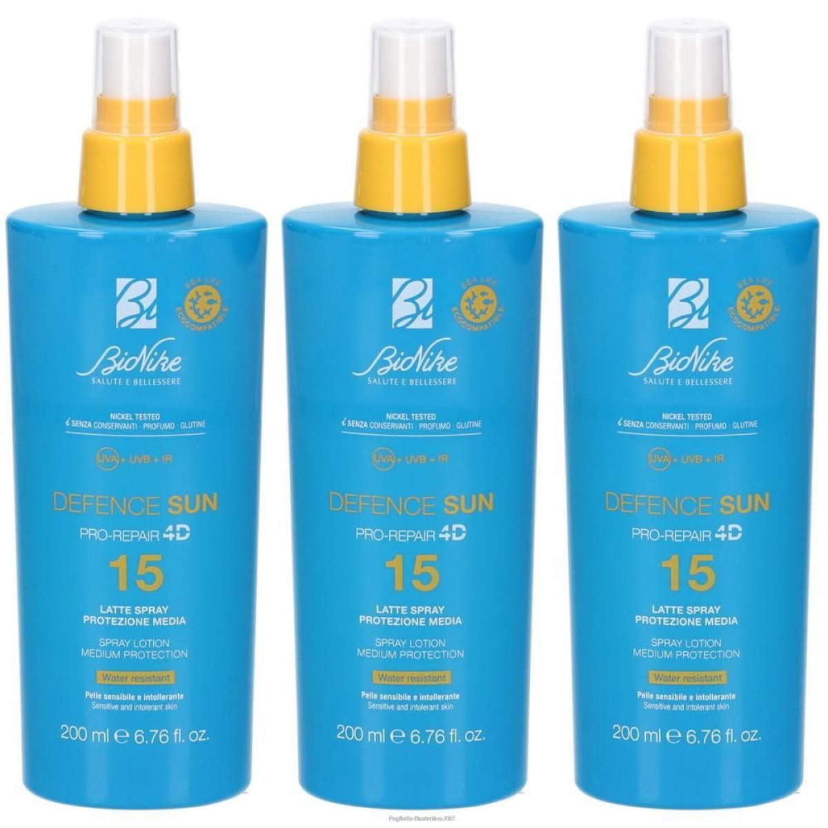 Trova Offerte di bionike defence sun pro-repair 4d spf 15 latte spray protezione media e compra online