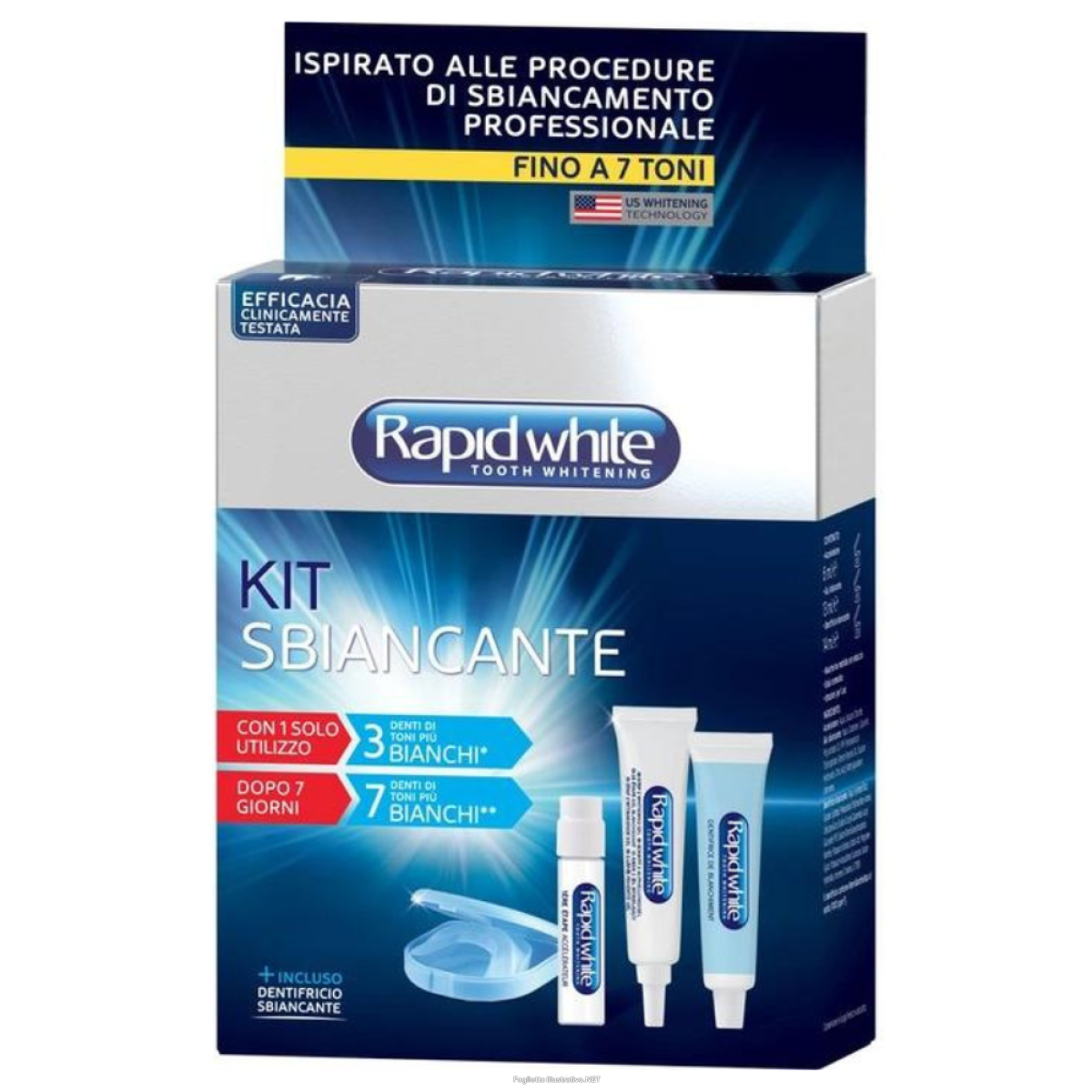Trova Offerte di bionike rapid white kit dentale sbiancante - acceleratore + gel sbiancante + dentifricio express white + mascherine morbide + scala cromatica e compra online