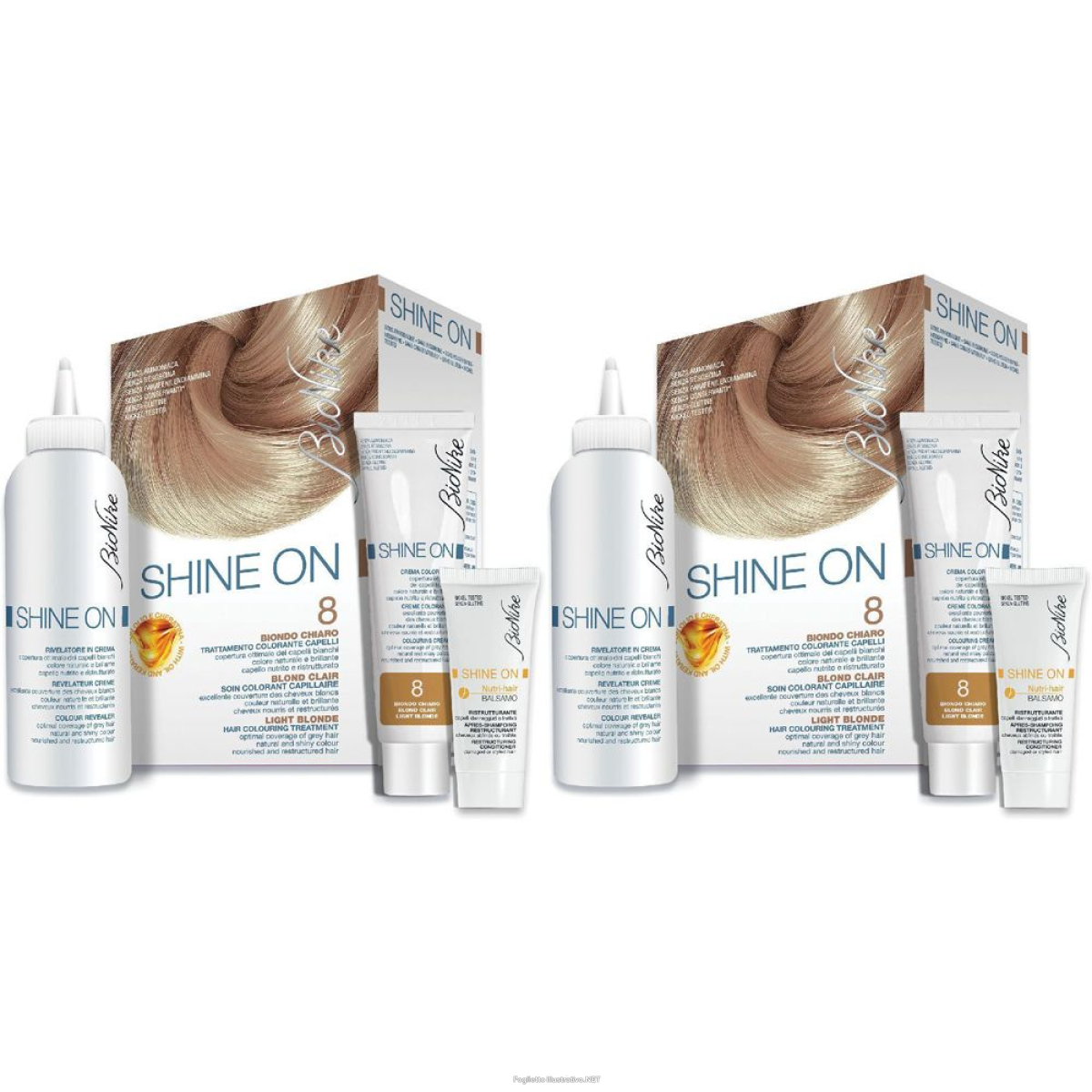 Trova Offerte di bionike shine on 8 biondo chiaro set da 2 2x1 pz lozione e compra online