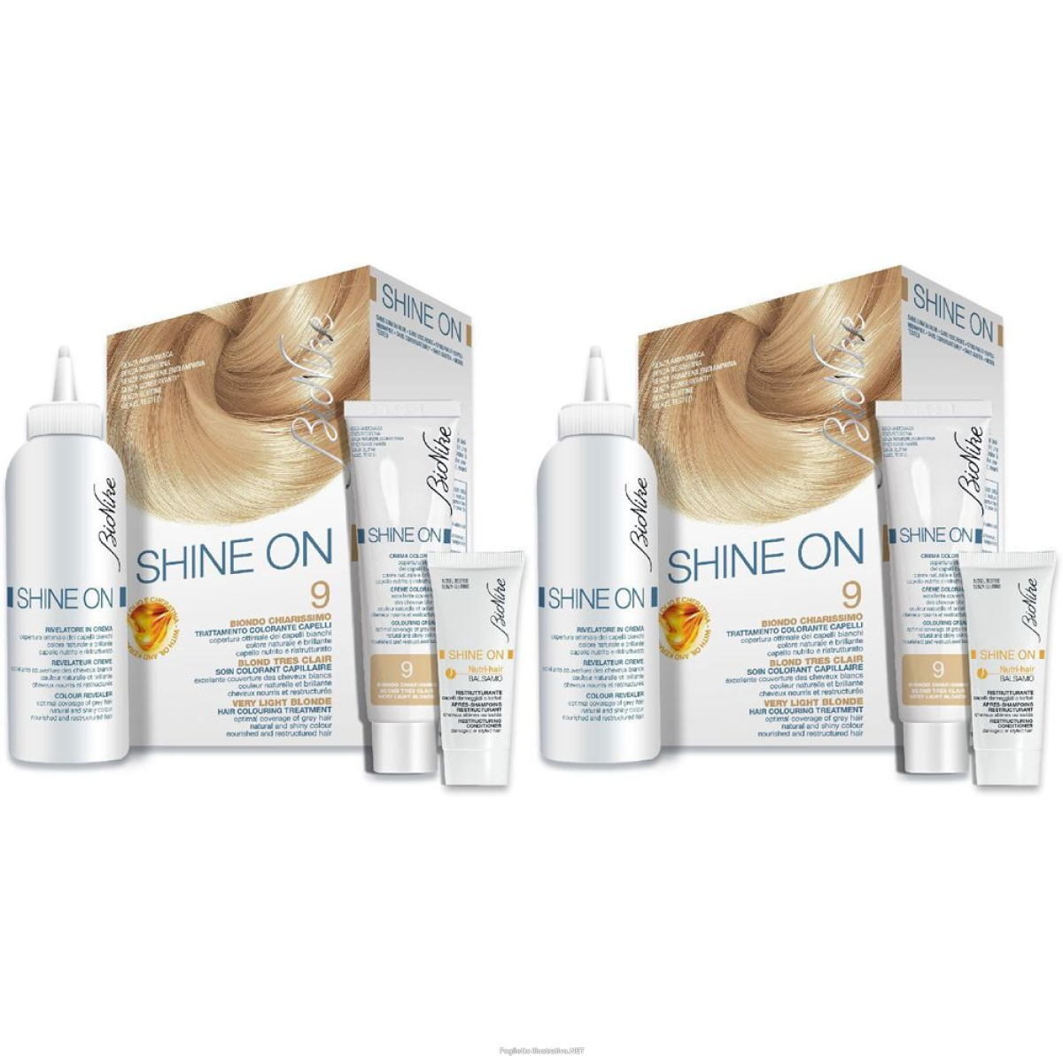 Trova Offerte di bionike shine on biondo chiarissimo 9 set da 2 2x145 ml tintura e compra online