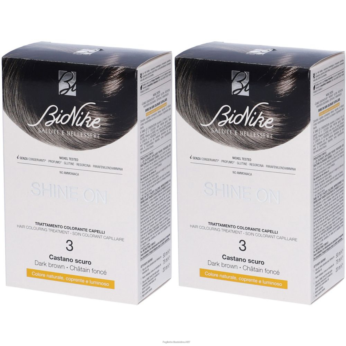 Trova Offerte di bionike shine on castano scuro 3 set da 2 2x1 pz lozione e compra online