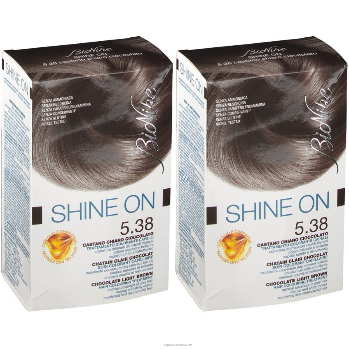 Trova Offerte di bionike shine on colorante capelli 5.38 castano chiaro cioccolato set e compra online