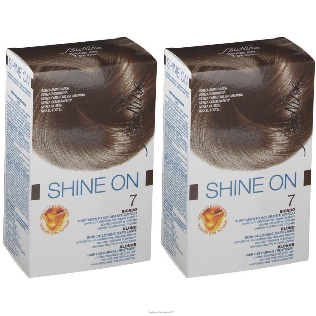 Trova Offerte di bionike shine on colorante capelli 7 biondo set da 2 2x1 pz lozione e compra online
