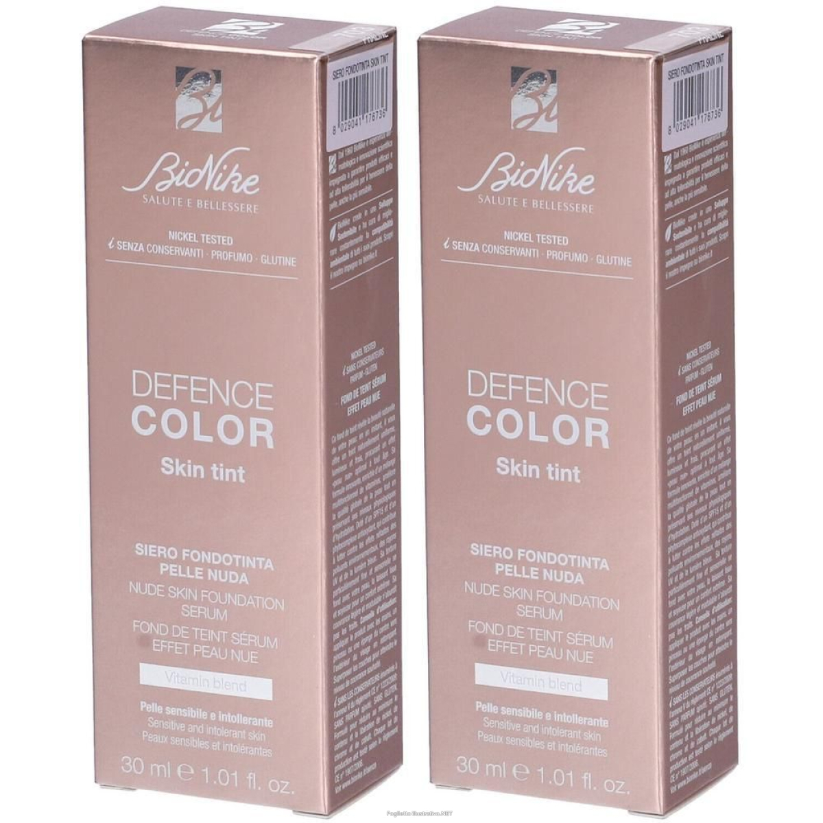 Trova Offerte di bionike skin tint siero fondotinta pelle nuda tint 703 2x30 ml e compra online
